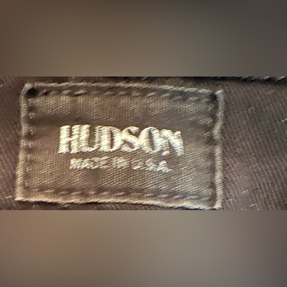 Hudson Lou Lou Black Cropped Skinny Jeans w Barbie Pink Tuxedo Stripes - Picture 4 of 6